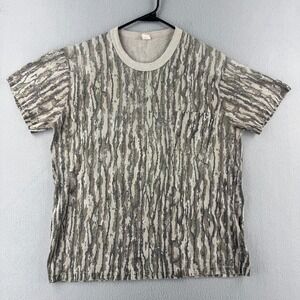 Vintage Camo T Shirt Mens XL (Fits M) 80s Paper Thin Pocket Tee USA Realtree
